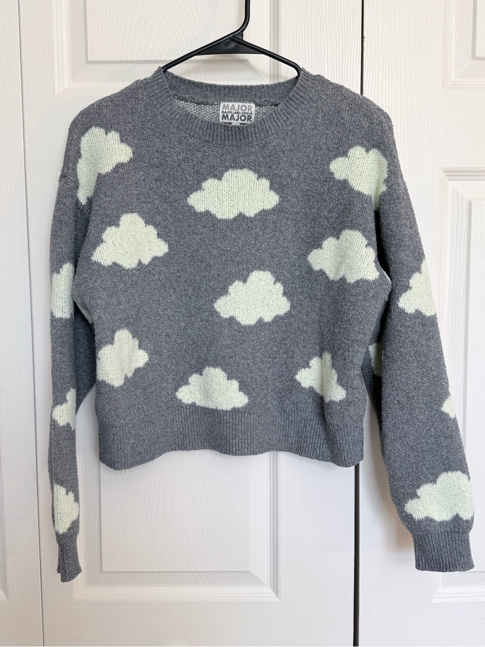 Gray Cloud Crewneck Sweater